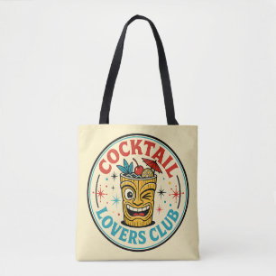 Tote Bag Bar Île Tropicale Design Rétro
