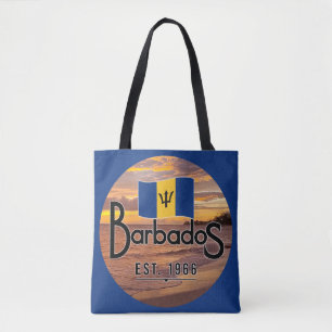 Tote Bag "Barbados Est. Coucher de soleil de 1966 avec drap