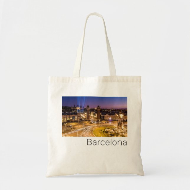Tote Bag Barcelona Plaza de Espana Catalogne Espagne Couche (Devant)