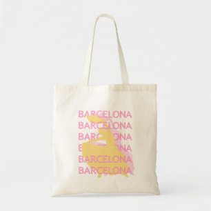 Tote Bag Barcelone Art Voyage, Espagne, Art Voyage, Rose