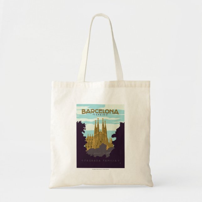 Tote Bag Barcelone, Espagne - Sagrada Familia (Devant)