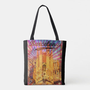 Tote Bag Barcelone, Spain, Vintage affiche