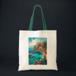 Tote Bag Bari Italie Travel Art Vintage<br><div class="desc">Conception de déplacement vectoriel rétro Bari. Bari est une ville portuaire sur la mer Adriatique et la capitale de la région des Pouilles dans le sud de l'Italie.</div>