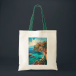 Tote Bag Bari Italie Travel Art Vintage<br><div class="desc">Conception de déplacement vectoriel rétro Bari. Bari est une ville portuaire sur la mer Adriatique et la capitale de la région des Pouilles dans le sud de l'Italie.</div>