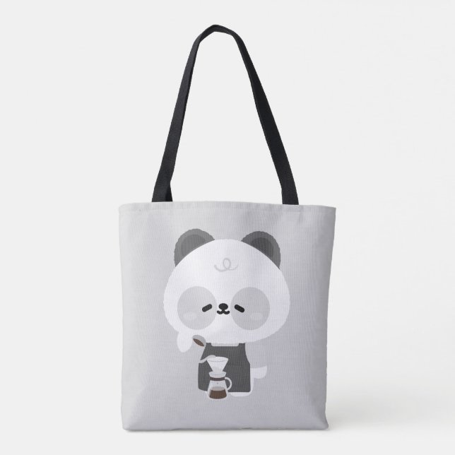 Tote Bag Barista Panda Mignon (Dos)