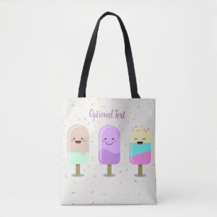 Tote Bag Bars et cochonnets souriants à la crème glacée
