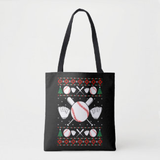 Tote Bag Base-ball Ugly Christmas Sweater