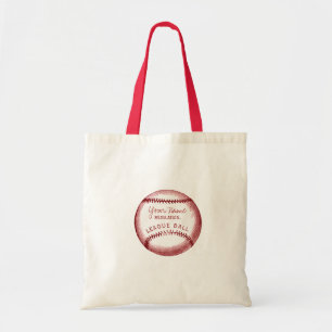 Tote Bag Base-ball vintage, boule personnalisée