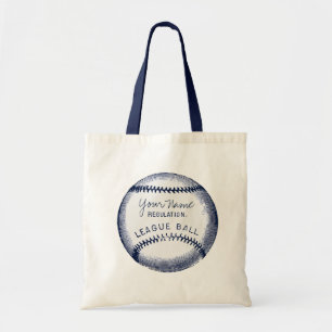 Tote Bag Base-ball vintage, boule personnalisée