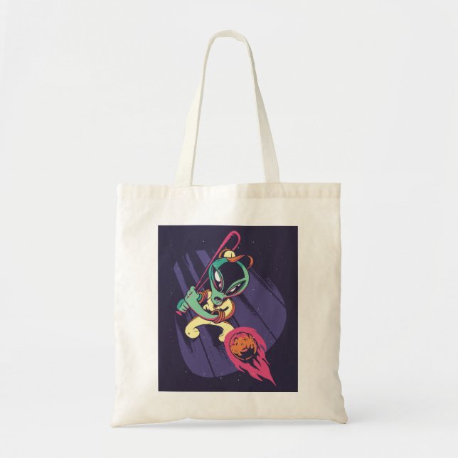 Tote Bag Baseball Alien (Devant)