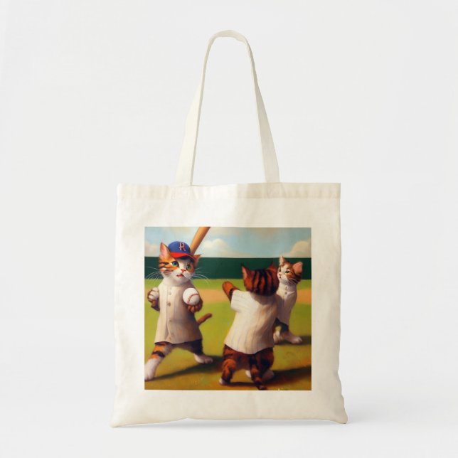 Tote Bag Baseball des chats (Devant)