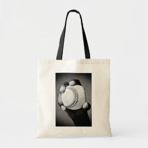 Tote Bag baseball en main