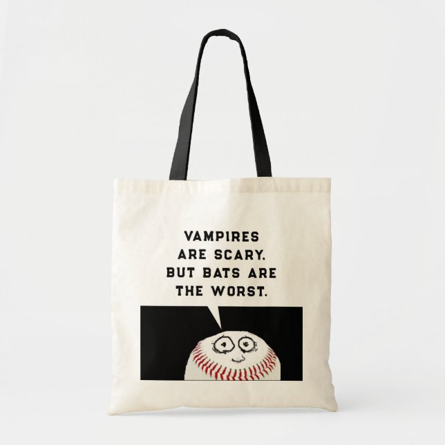 Tote Bag baseball Halloween (Devant)