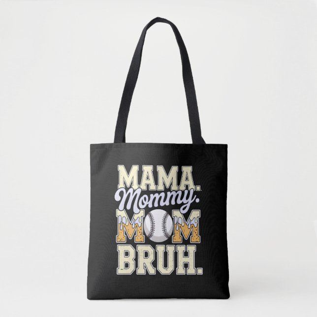 Tote Bag Baseball Maman Bruh Funny Ice Cream Driam Design (Devant)