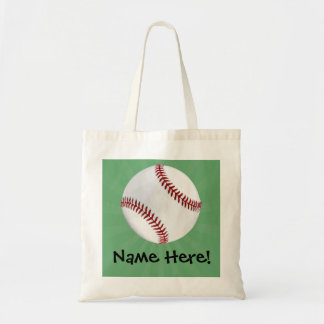 Tote Bag Baseball personnalisé sur Garçons verts
