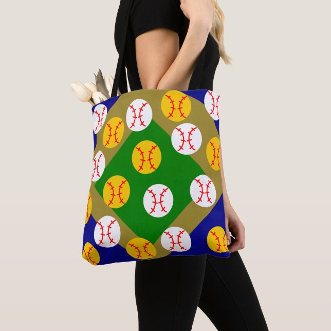 Tote Bag Baseball/Softball  (De près)