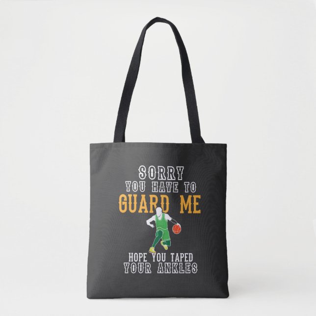 Tote Bag Basket-ball amusant (Devant)