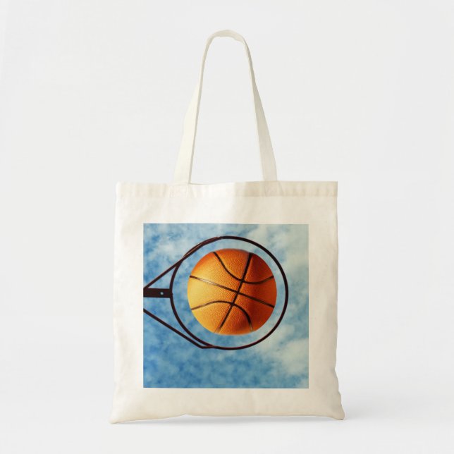 Tote Bag Basket Orange Au-Dessus De L'Anneau, (Devant)
