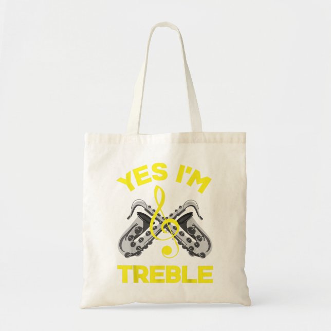 Tote Bag Basse Clarinet Clarinetist Joueur Clarinet Oui Je  (Devant)