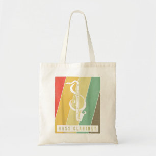Tote Bag Basse vintage Clarinet Lecteur musique Retro254