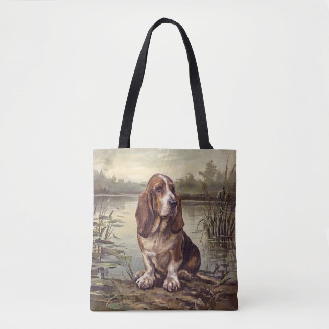 Tote Bag Basset Hound (Devant)