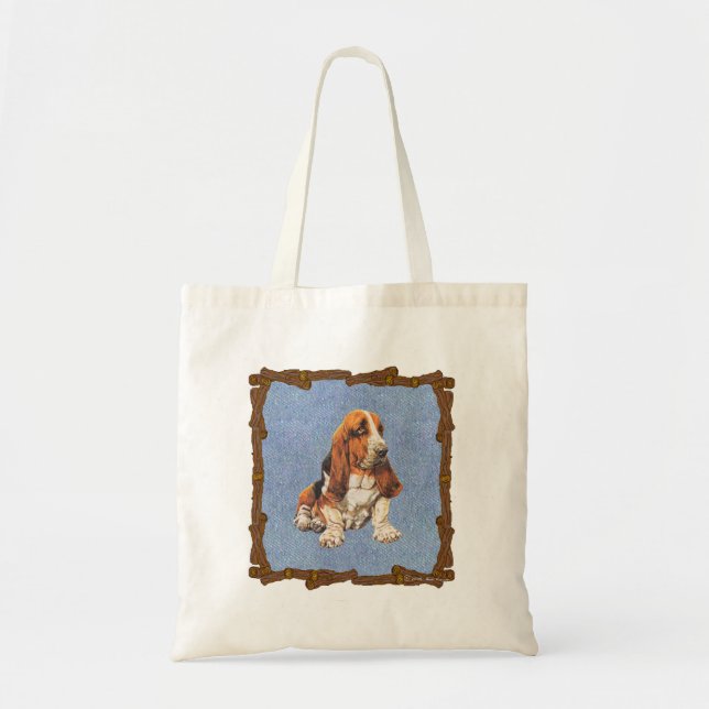 Tote Bag Basset Hound (Devant)
