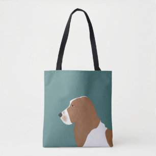 Tote Bag Basset Hound Allover Fourre-tout
