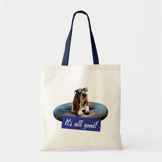 Tote Bag Basset Hound Dans Les Lunettes De Soleil (Devant)