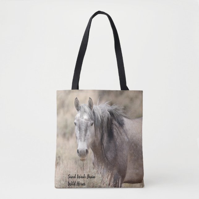 Tote Bag Bassin de lavage de sable Chevaux sauvages (Devant)