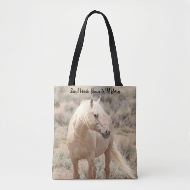 Tote Bag Bassin de lavage de sable Chevaux sauvages (Devant)
