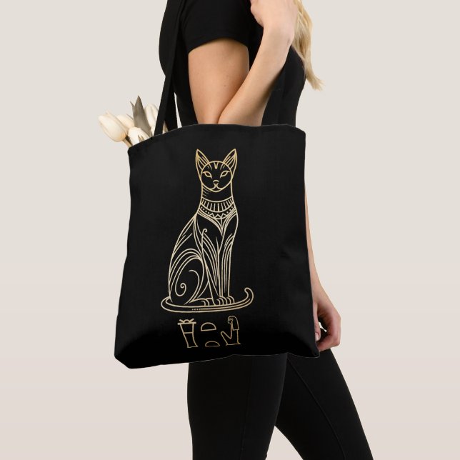 Tote Bag Bastet, déesse égyptienne des chats. Nom dans les  (De près)