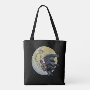 Tote Bag Bat à Pleine lune Halloween Drunk