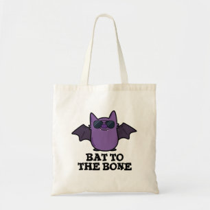 Tote Bag Bat To The Bone Funny Animal Pun