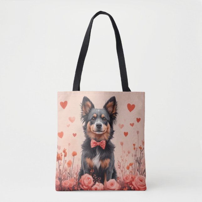 Tote Bag Bataille australienne avec Roses - Saint-Valentin (Devant)