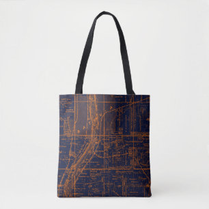 TOTE BAG BATAVIA ILLINOIS 1871 CARTE FOX RIVER VALLEY