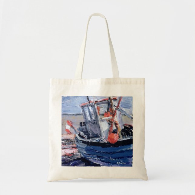 Tote Bag Bateau avec la balise rouge (Devant)
