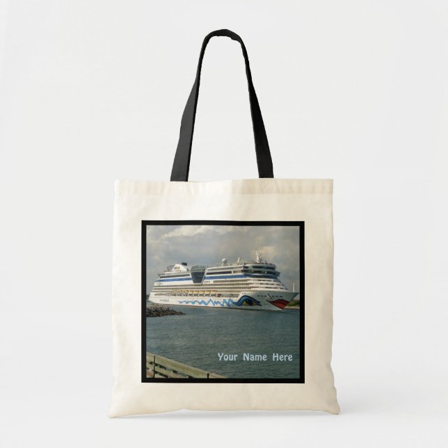 Tote Bag Bateau de croisière de sourire personnalisé (Devant)