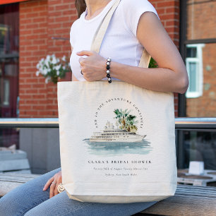 Tote Bag Bateau de croisière Dusky Palm Seascape Fête des m