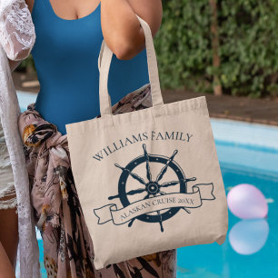 Tote Bag Bateau de croisière familiale sur mesure Vacances 