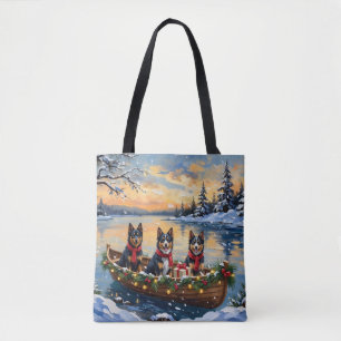 Tote Bag Bateau de Noël de vacances de Lappish finlandais