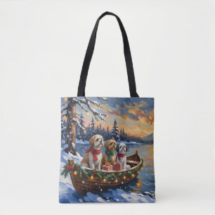 Tote Bag Bateau de Noël pour Shih Tzu - Vacances