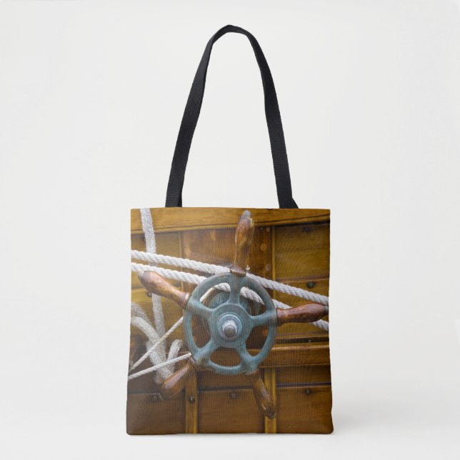Tote Bag Bateau en bois antique (Devant)