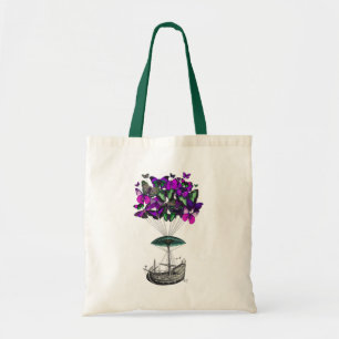 Tote Bag Bateau papillon 2 violet et vert