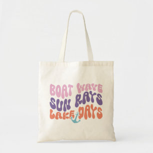 Tote Bag Bateau Wave Sun Rays Lake Days