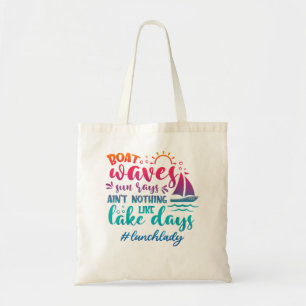 Tote Bag Bateau Waves Sun Rays Lake Days Déjeuner Lady Summ