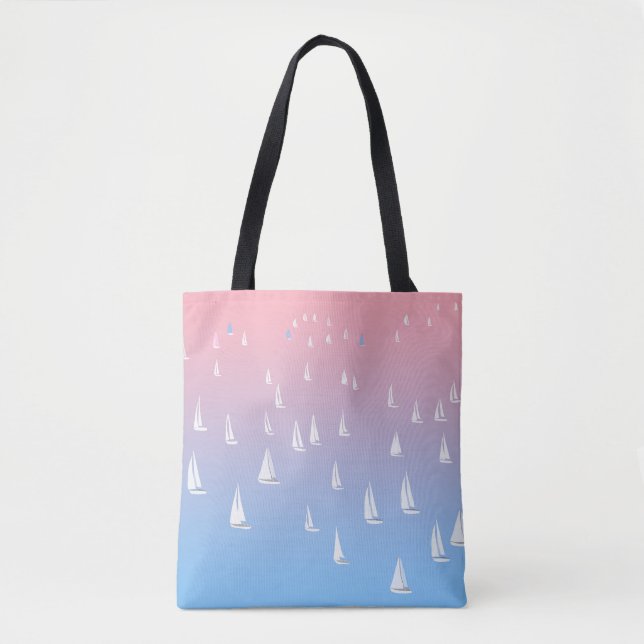 Tote Bag Bateaux à voile sur l'océan (Devant)