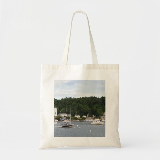 Tote Bag Bateaux au budget Fourre-tout de port de Boothbay (Devant)