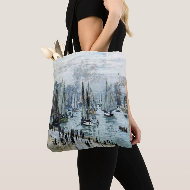 Tote Bag Bateaux de pêche Claude Monet quittant le port (De près)