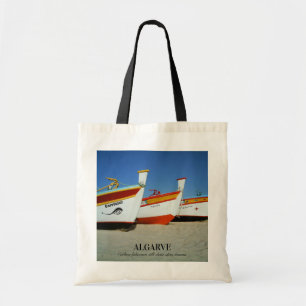 Tote Bag Bateaux de pêche sur la plage de l'Algarve Photo