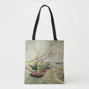 Tote Bag Bateaux sur la plage de Saintes-Maries